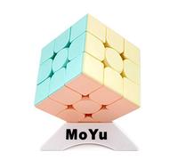 Oostifun MoYu MoFang JiaoShi Meilong3 3x3x3 Cube Bright Pink Stickerless Cubing Classroom Meilong Frosted Surface Puzzle Cubes With One Cube Tripod