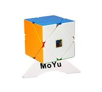 Oostifun MoYu MOFANGJIAOSHI CUBING CLASSROOM MFJS Meilong Skewb Cubing Classroom Puzzle Cube Puzzle with One Cube Tripod(Multi Color)