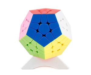 Oostifun Mr.M 12 Surface 3x3 Megaminx M Dodecahedron Cube Gigaminx Megaminx Frosted Surface Smooth Twist Puzzle Cubes Puzzle With One Cube Tripod(Stickerless)