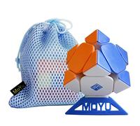 Oostifun OJIN MoYu MOFANGJIAOSHI CUBING CLASSROOM MFJS MoYu RS Skewb M Dual Adjustment System Cube Puzzle with One Cube Bag and One Cube Tripod(Multi Color)