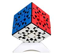 Oostifun OJIN YUMO Gear Cube 3x3 Puzzle KungFu Cube 3D Puzzle 3x3x3 Cube Smooth Puzzle Smooth Cube Puzzle with One Cube Tripod(Multi Color)