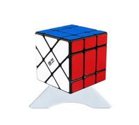 Oostifun QY Mo Fang GE Fisher Yileng S Cube 3x3x3 Shape Mod Twisty Puzzle Irregular Smooth Cube Brain Teaser Puzzle Toys (Black Patch)