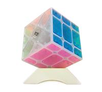 Oostifun Transparent Ice Crystal Multicolor Cube Twist Turning 3D Puzzle Fisher Yileng Mod Shape 3x3 Cube