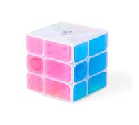 Oostifun Transparent Ice Crystal Multicolor Cube Twist Turning 3D Puzzle Wheel Fenghuolun Windmill 3x3 Cube