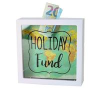 ootb 144315 Holiday Fund Money Box, White, 15 cm