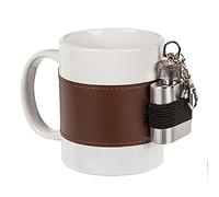OOTB "Extra Shot Mug with Metal Flask, Ceramic, Multi-Colour, 5 x 5 x 9 cm
