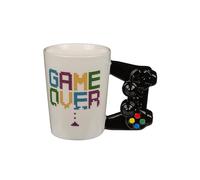 ootb Game Over Mug with Controller Handle, Ceramic, White, 9 Count (Pack of 1), 400 milliliters