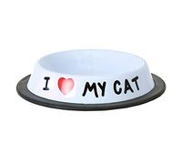 ootb I Love My Cat Refined Steel Cat Bowl 1 Unit