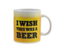 OOTB "I Wish This was a Beer Coffee Mug, Porcelain, Multi-Colour, 11 x 11 x 13 cm