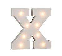 OOTB Illuminated Letter X Light with 8 LED, Wood, 1 W, White
