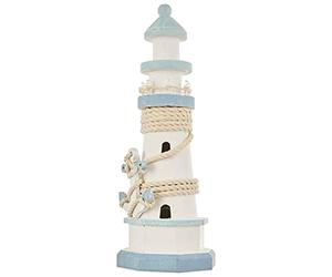 OOTB Wooden Lighthouse, Wood, White, 10.5 x 29.5 cm