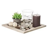 OOTB Decor Tealight Plate Giftset, Multicoloured, 20 x 20 x 8