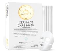 #OOTD Ceramide Brightening Sheet Mask 10 Pieces - Hydrating, Anti-Aging, Peptides, Vitamin C, Vegan, Smoothes and Brightens All Skin Types