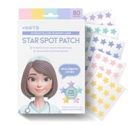 Star Spot Acne Patch for Face 80 counts, #OOTD Cute 5 Pastel Colors Pimple Patches Blemish Remover Stickers Niacinamide Spots. Made in Korea