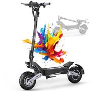 OOTD T10 E Scooter, 11 Inch Folding Electric Scooter Adult with 48V 18Ah Battery 60KM Range and High Power Motor, Escooter with HD Screen, Dual Shock Absorption & All Terrain Off Road Tires
