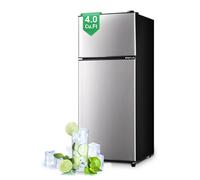 OOTDAY 4.0 cubic foot mini refrigerator, department fridge, Samll fridge with freezer, bedroom refrigerator for apartment, office, kitchen, bedroom