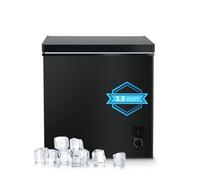 OOTDAY Deep Freezer, 3.5 Cu.Ft Chest Freezer, Small Top Door Deep Freezer with 7 Adjustable Temperature and Removable Basket, Energy Saving for Home Kitchen Office Black