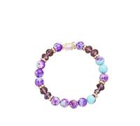 OOTMAO 12 Constellation Crystal Beaded Bracelets For Women Men Natural Stone Handmade Cancer Virgo Leo Bangle Energy Friendship Jewelry(BR24Y0312-6)