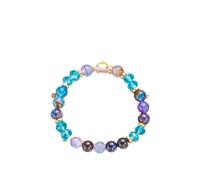 OOTMAO 12 Constellation Crystal Beaded Bracelets For Women Men Natural Stone Handmade Cancer Virgo Leo Bangle Energy Friendship Jewelry(BR24Y0312-1)