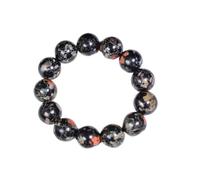 OOTMAO Natural Stone Plum Blossom Jade Bracelet Men Women Healing Gemstone Fine Jewelry Genuine Chinese Flower Jades Bracelets Bangles(20mm)
