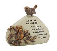 OOTO Special Grandad Robin Bird Memorial Graveside Stone Plaque Ornament