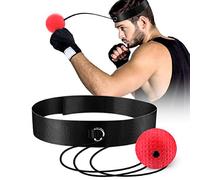 OOTO Upgraded Boxing Reflex Ball, Boxing Training Ball, Mma Speed Training Suitable for Adult/Kids Best Boxing Equipment for Training, Hand Eye Coordination and Fitness. (Red)