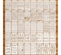 OOTSR 40 PCS Letters and Numbers Stencils, Journal Accessories for Planner Notebook Bullet Diary Album Scrapbook DIY, 7"x4" Alphabets Drawing Painting Templates for Scrapbooking Decor