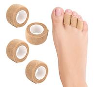 OOTSR Broken Toe Wraps,Disposable Toe Cushioned Bandages Hammer Toe Separator Splints for Corns, Blisters, Hammertoes (L177"-4Pack)