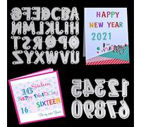 OOTSR Die Cuts for Card Making, 26 Alphabet Letters Metal Cutting Dies and 0-9 Numbers Die Cuts for Card Making, Scrapbooking, Embossing, Paper Craft