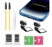 OOTSR iPhone Anti-Lost Dust Plugs for iPhone Lightning Port Protects Charging Port Dust Cover,Phone Speaker Dustproof Stickers Protector, Mesh Speaker Cover sets