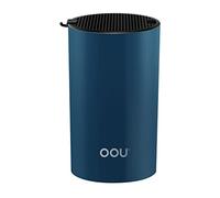 OOU Universal Knife Block Holder - Round Kitchen Knife Storage Unique Slot Design to Protect Blades, Space Saver Knife Organizer Detachable for Easy Cleaning, Blue