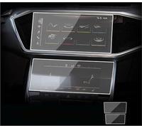 Oougjvce For A6 For A7 2019 2020 Tempered Glass Film Car GPS Navigation Screen Protector Auto Interior Screen Protect Navigation Protector Film(Up and down)