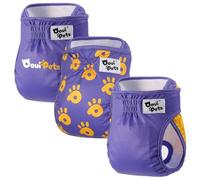 Ooui Pets 3-Pack Resuable Dog nappies female and male | Highly Absorbent Dog period pants, Adjustable, Eco-Friendly | Washable Dog Diapers Female, Chic & Incontinence Solution (Size M)