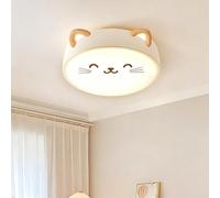 OOWOKS LED Ceiling Lamp for Children's Rooms with Remote Control Cat-Shaped Ceiling Lights, 24W Dimmable Children's Bedroom Lamp Round Night Light 3000K-6000K Cat Lamp for Boys and Girls, Baby