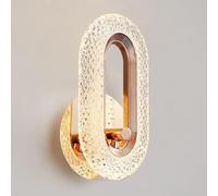 OOWOKS Modern LED Crystal Wall Light for Indoor Use Creative Decorative Acrylic Ring Wall Lamp Dimmable 3000K6000K Aluminium Bedroom Wall Lighting for Bedside Table Living Room Hallway 8W