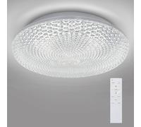 OOWOLF Ceiling Light Fitting 36W 4000LM, Ceiling Lights Dimmable 2700K-6500K,Remote Control,35CM Modern Ultra Bright Lighting Fixture for Living Room Kitchen Roof Office