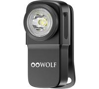 OOWOLF EDC Clip Small Torch - Rechargeable Flashlight Magnetic Base USB-C Mini 250 Lumens Red Light for Hiking, Cycling, Working, Safety Warning