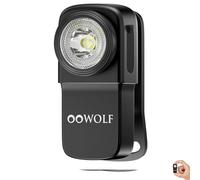 OOWOLF Mini Rechargeable Torch Flashlight - 250 Lumens Light with Red Light for Hiking, Cycling, Working, Safety Warning (Black1)