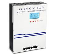 OOYCYOO MPPT 100A Solar Charge Controller, 1300W/12V-2600W/24V 100A 12V/24V Auto, LCD Display, Temperature Sensor, Works for Sealed, Gel, Flooded and Lithium Batteries