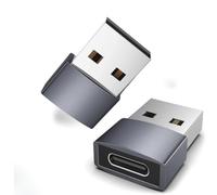 OOYES USB to USB C Adapter for i-Phone 16 15, PD 20W USB-C Type C Fast Car Charger Adapter Plug for i-Phone 14, 13, 12, 11, Sam-sung S24, S23, S22 S21 S20 and More, Type C Female to USB A Male(Black)