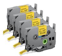 Oozmas 4 x TZe-631 Label Compatible with Brother P-Touch Tape 12mm Yellow
