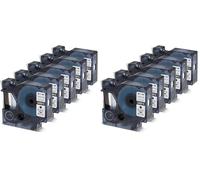 Oozmas a45013 Compatible with Dymo D1 Label Tape 12mm x 7m Black on White Replacement for Dymo D1 45013, Compatible with LabelManager 160 210D 360D 420P 450D 500TS, 10-Pack