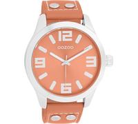 Oozoo Basic Line Watch with Leather Strap 47 mm Orange / Orange C11550