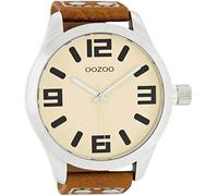 Oozoo C1002 - Men's Watch, Leather Strap, Strip