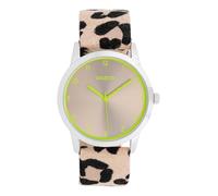 Oozoo C11645 Women's Watch Silver 38 mm Leather Strap Leopard Look Quartz