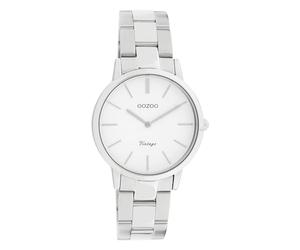Oozoo C20038 Vintage Women's Watch with Stainless Steel Link Bracelet 34 mm White / Silver