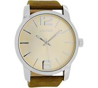 Oozoo C6701 - Men's Watch, Brown Leather Strap, Strip
