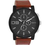 Oozoo Timepieces C11210_C11219_Parent Men's Watch | High-Quality Watch for Men | Elegant Analogue Men's Watch in Round, Black Brown / Black / Silver, Strap.