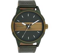 Oozoo Timepieces C11230_C11234_Parent Men's Watch | High-Quality Watch for Men | Elegant Analogue Men's Watch in Round, Forest Green/Olive Forest Green/Olive/White, Strap.