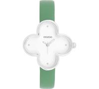 Oozoo Timepieces C11520 Women's Watch in Gold I Women's Watch with Leather Strap I Modern Watch for Women I Elegant Analogue Women's Watch in Clover Shape 32 x 32 mm Case, Cashmere / white, Strap.